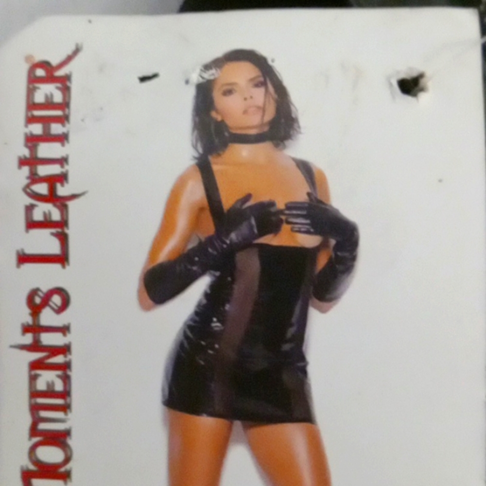 Elegant Moments Leather Mini Dress